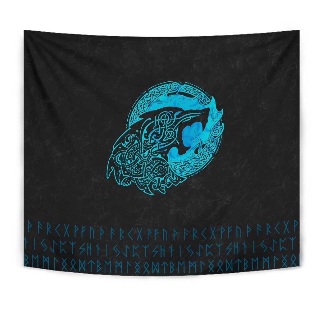 viking-tapestry-fenrir-wolf-cyan