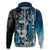 Native American Wolf Dreamcatcher Blue Hoodie - Wonder Print Shop