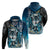 Native American Wolf Dreamcatcher Blue Hoodie - Wonder Print Shop