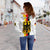 (Custom Personalised) Germany Off Shoulder Sweater Grunge Deutschland Map and Coat Of Arms LT13 - Wonder Print Shop