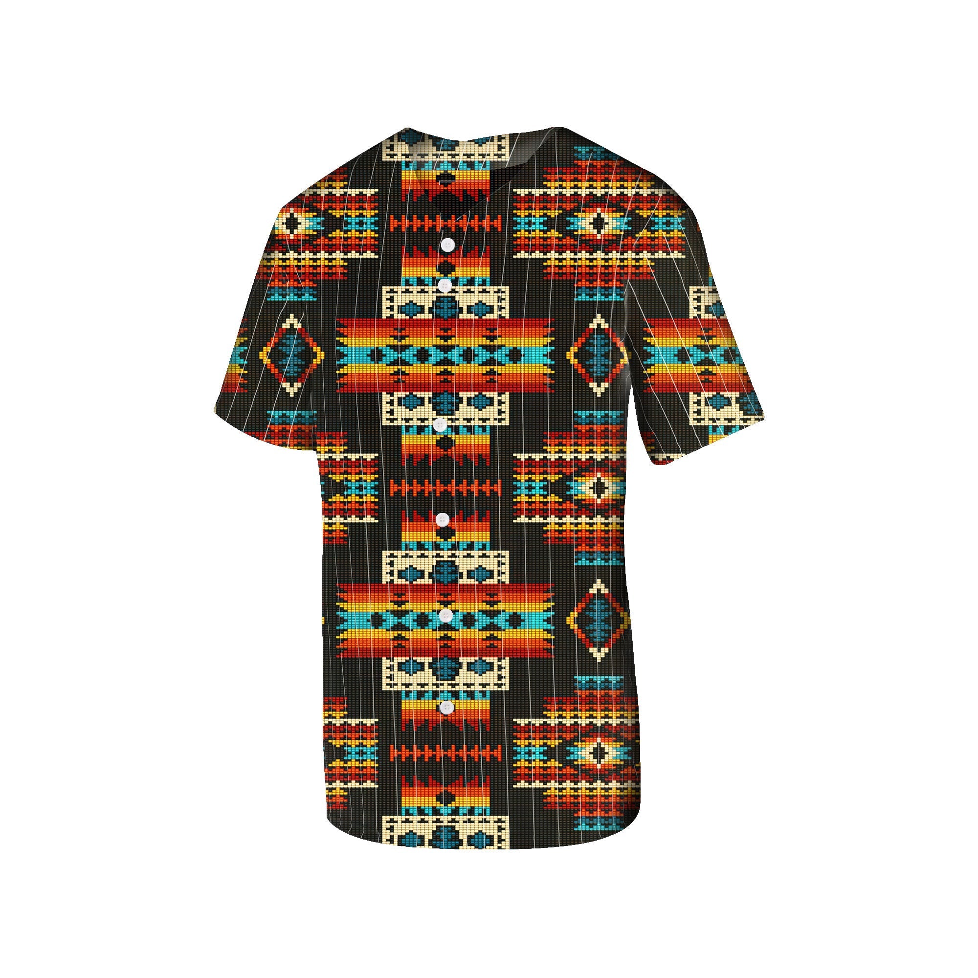 Black Pattern Native American Baseball Jersey LT10 - Wonder Print Shop