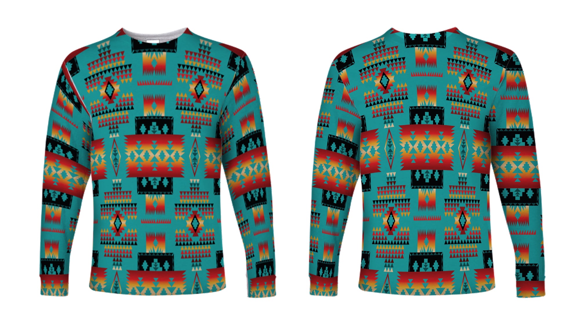 blue-pattern-native-american-long-sleeve