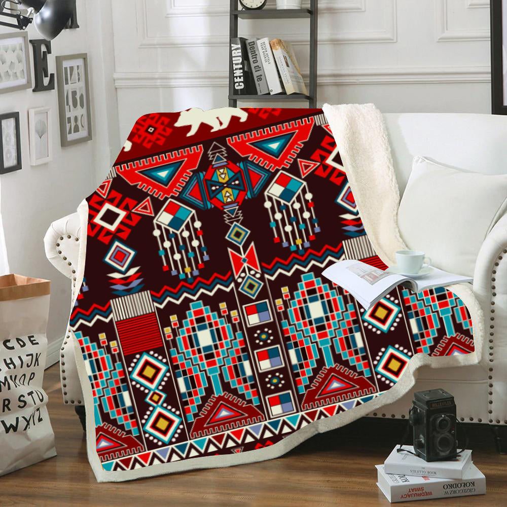 pattern-red-and-bison-blanket