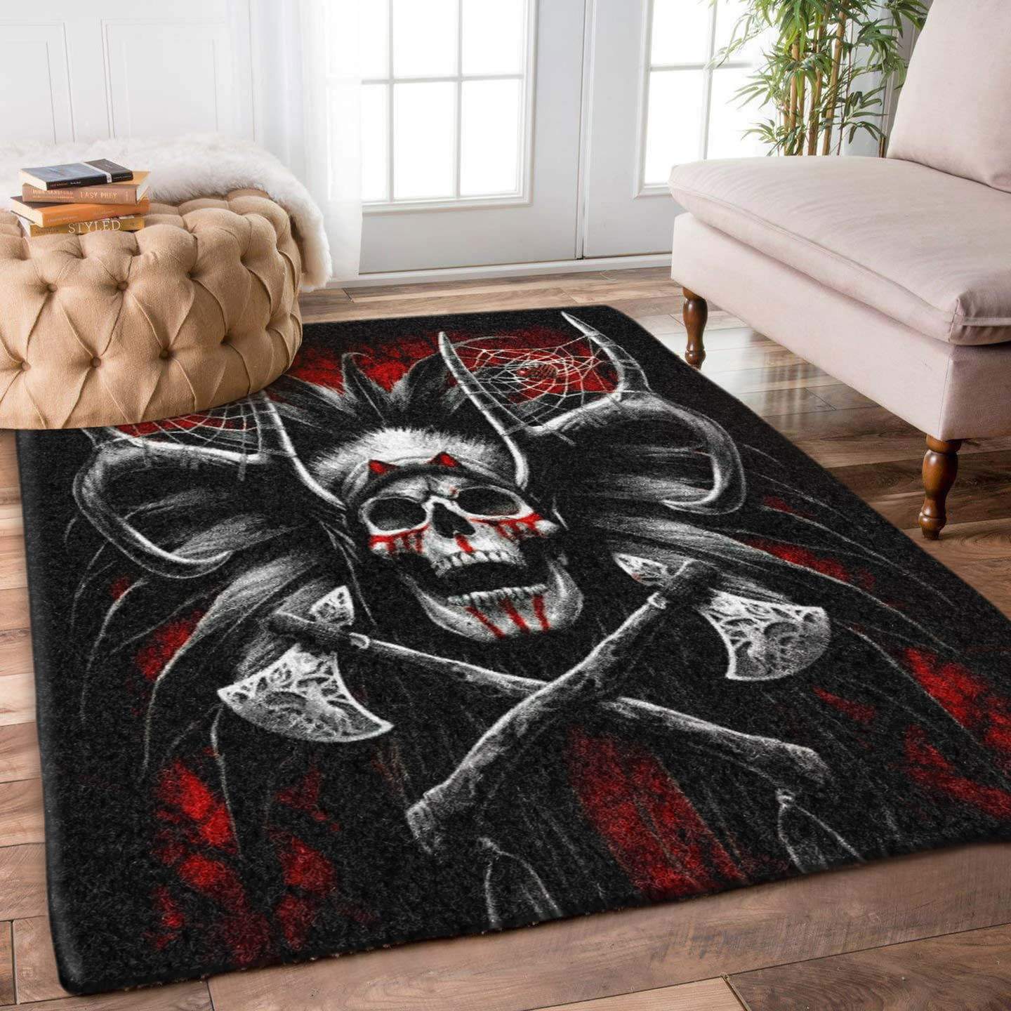 Viking Area Rug Skull Viking Rug RLT12 - Wonder Print Shop