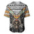 Native American Headdress With Human Skull African Pattern With Geometric Motifs Baseball Jersey - Wonder Print Shop