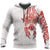 Viking Clothing Red and White Viking Tattoo Dragon Hoodie RLT12 - Wonder Print Shop