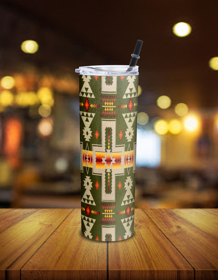 dark-green-tribe-design-native-american-skinny-tumbler