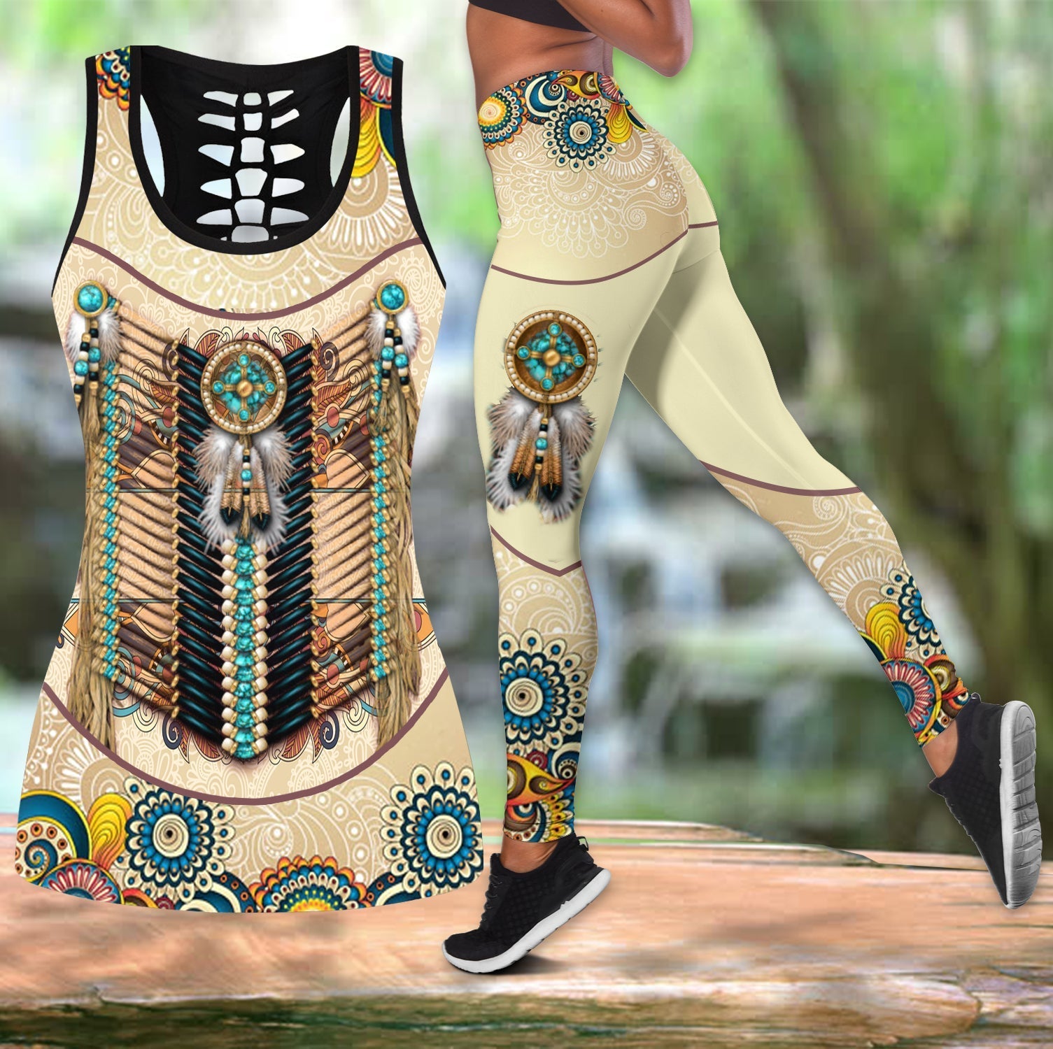 native-american-tethnic-pattern-tank-top-and-leggings-sets