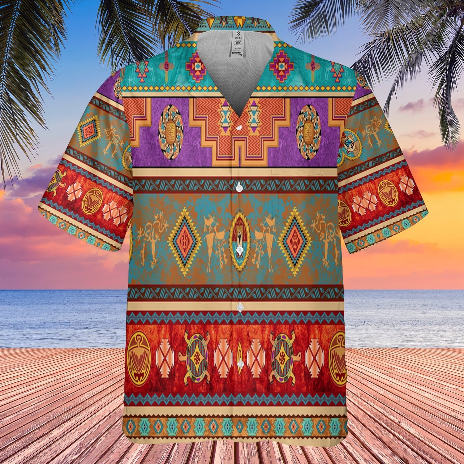 Pattern Color Native American Hawaiian Shirt 3D LT10 - Wonder Print Shop