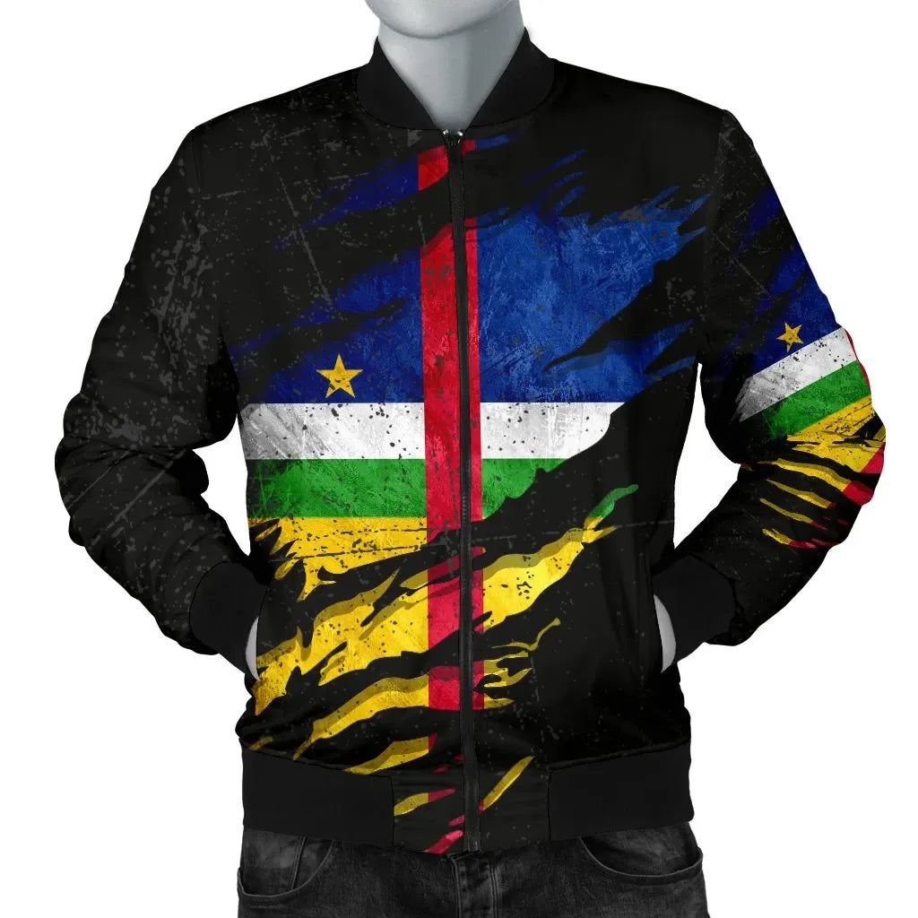 Central African Republic In Me Men's Bomber Jacket - Special Grunge Style RLT7 - Wonder Print Shop