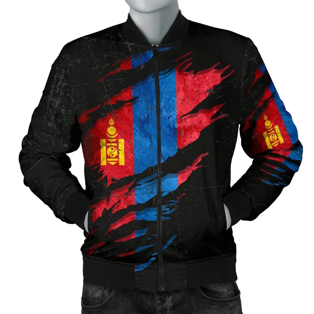 Mongolia In Me Men's Bomber Jacket Special Grunge Style RLT13 - Wonder Print Shop