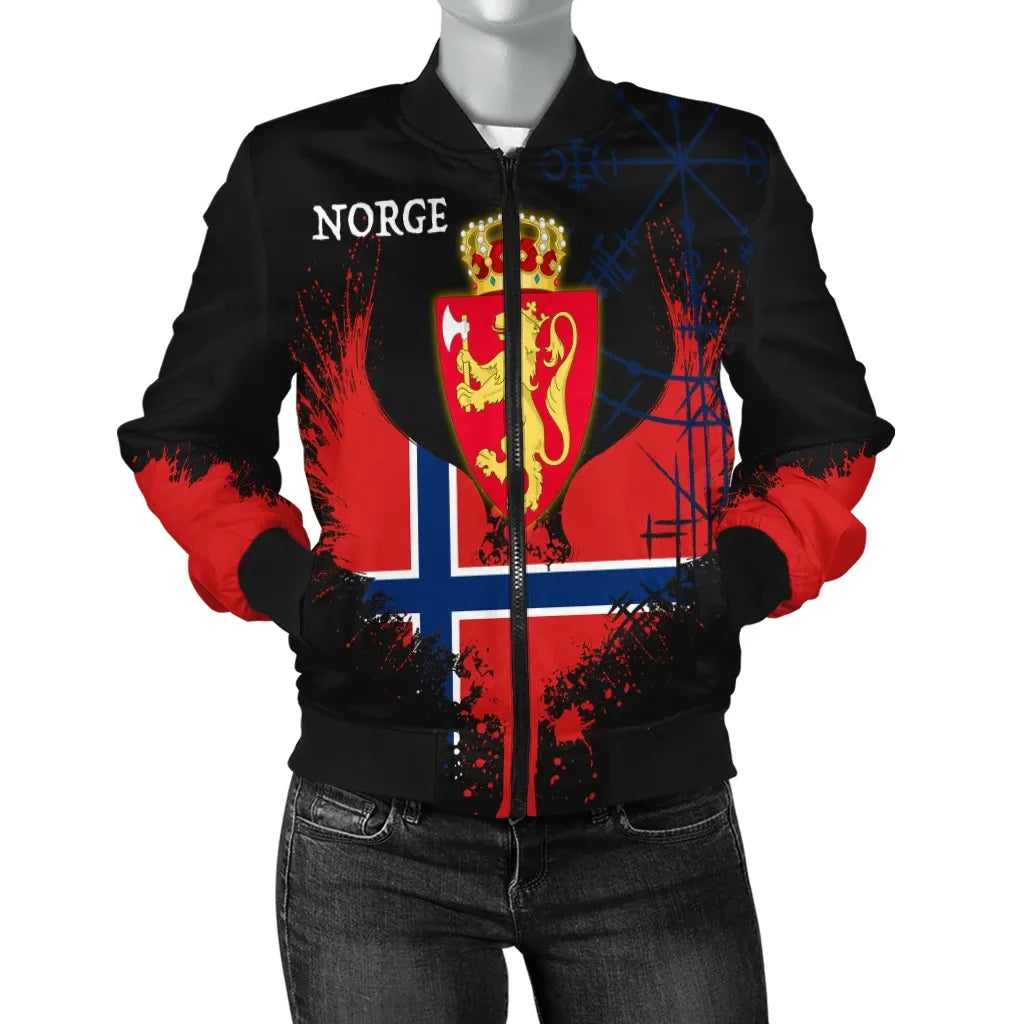 Norway Women's Bomber Jacket Wings Of Norway RLT7 - Wonder Print Shop