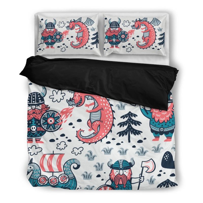 Norway Vikings Bedding Set RLT7 - Wonder Print Shop