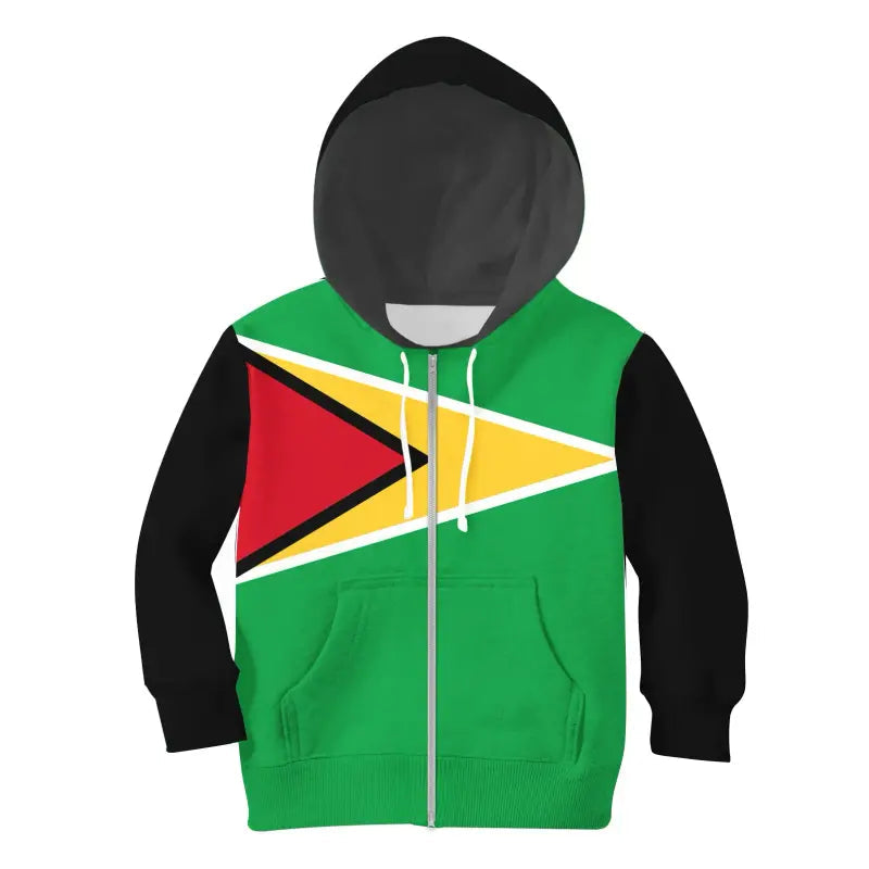 Guyana Kid Zip Hoodie RLT8 - Wonder Print Shop