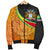 Guyana Womens Bomber Jacket - Guyana Coat of Arms and Jaguar Patterns RLT8 - Wonder Print Shop