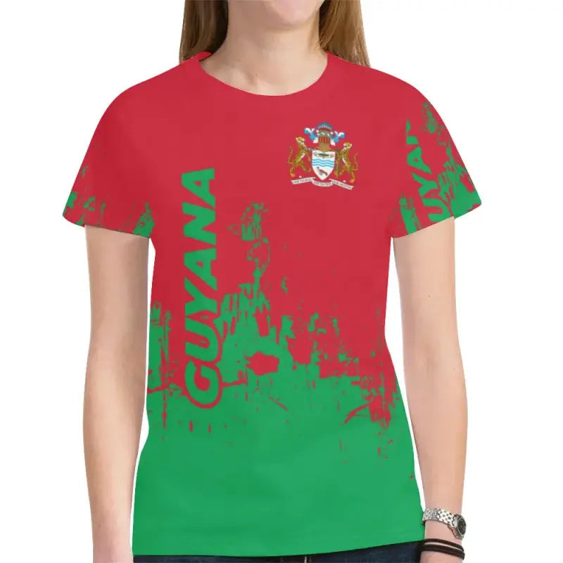 Guyana T Shirt Smudge Style RLT8 - Wonder Print Shop