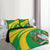 Guyana Coat of Arms Quilt Bed Set Cricket RLT8 - Wonder Print Shop