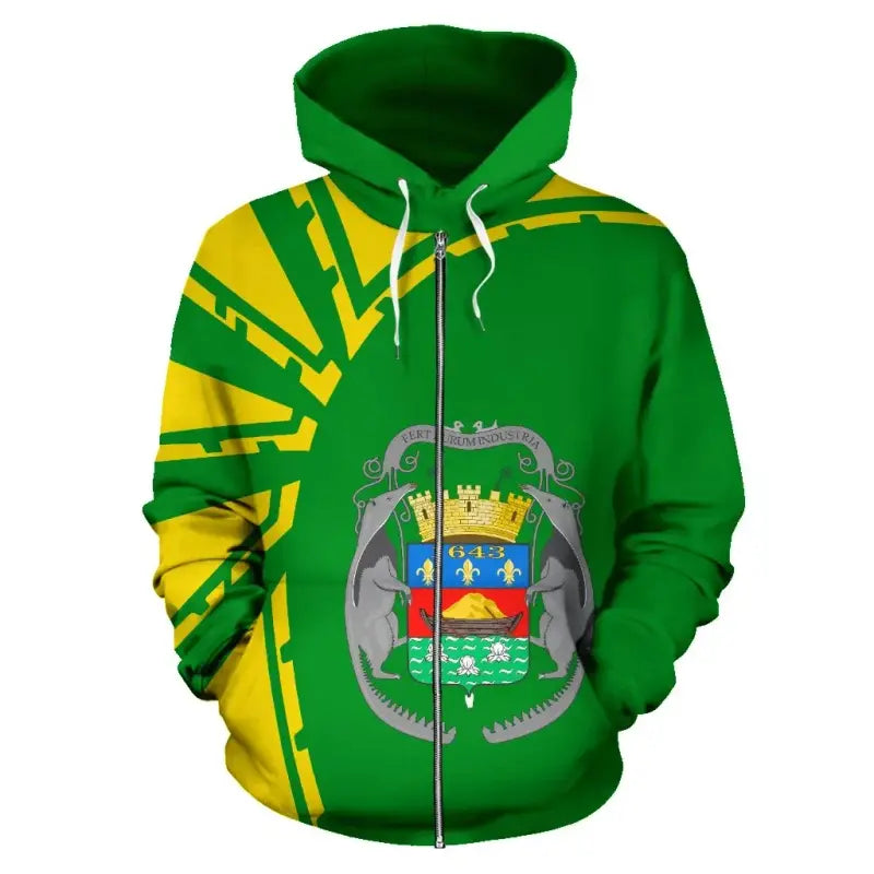 French Guyana Zip Hoodie Premium Style RLT8 - Wonder Print Shop