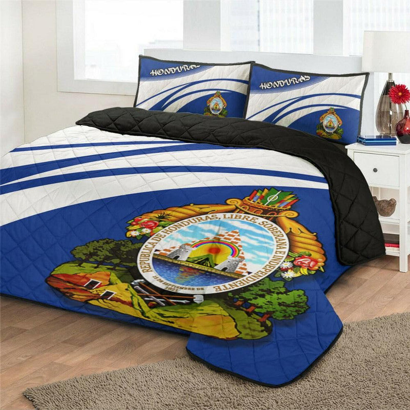 Honduras Coat Of Arms Quilt Bed Set Cricket RLT8 - Wonder Print Shop