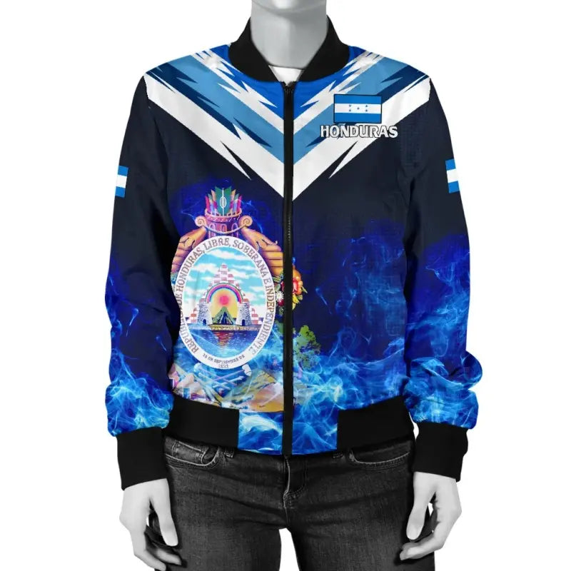 Honduras Womens Bomber Jacket New Release RLT8 - Wonder Print Shop