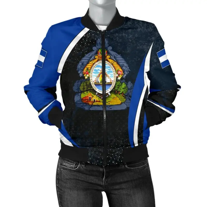 Honduras Womens Bomber Jackets - Honduras Spirits RLT8 - Wonder Print Shop