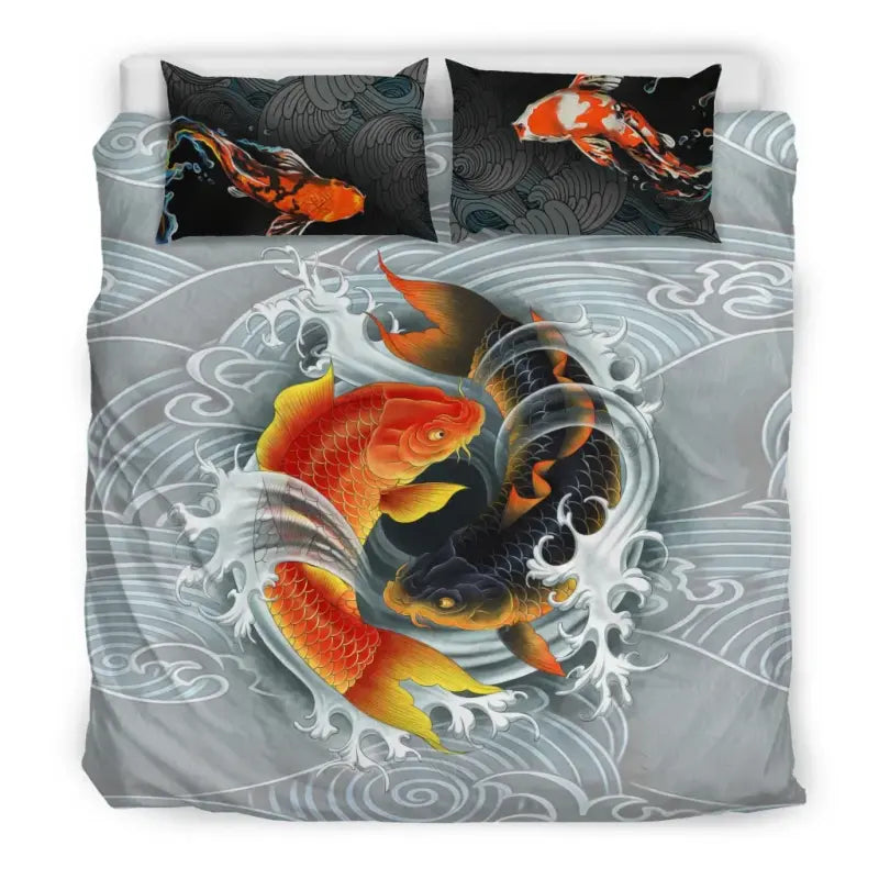 Koi Fish Japanese Bedding Set RLT8 - Wonder Print Shop