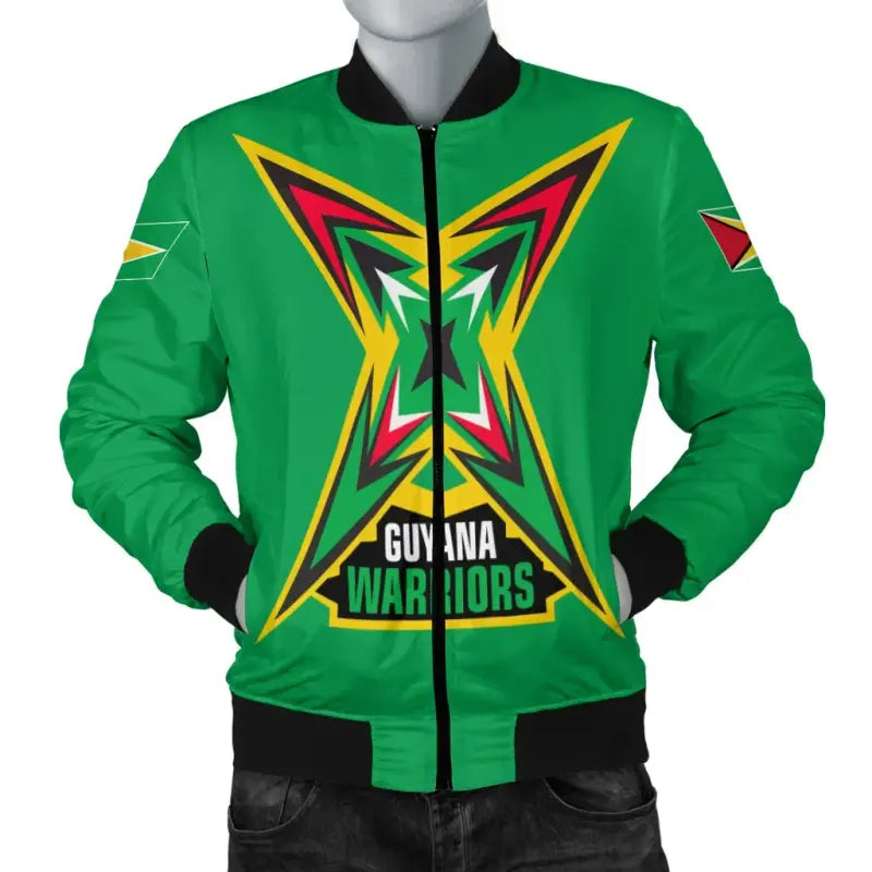 Guyana Bomber Jacket Flag Warriors RLT8 - Wonder Print Shop