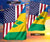 US Flag with Saint Vincent and The Grenadines Flag RLT13 - Wonder Print Shop