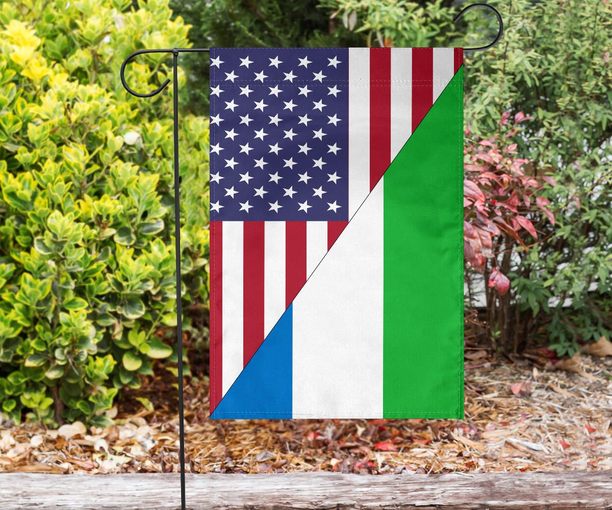 US Flag with Sierra Leone Flag RLT7 - Wonder Print Shop