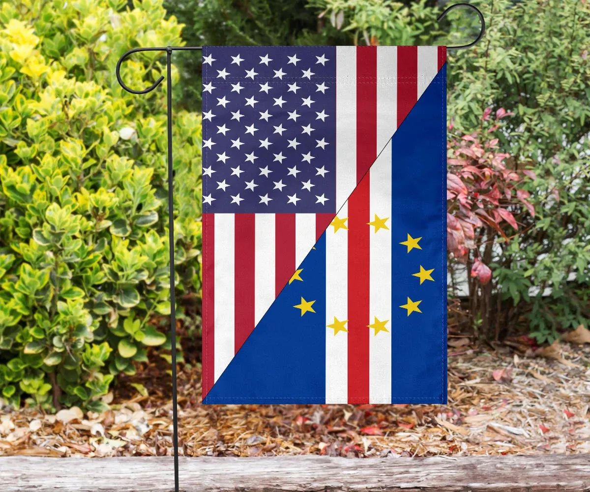 US Flag with Cape Verde Flag RLT7 - Wonder Print Shop