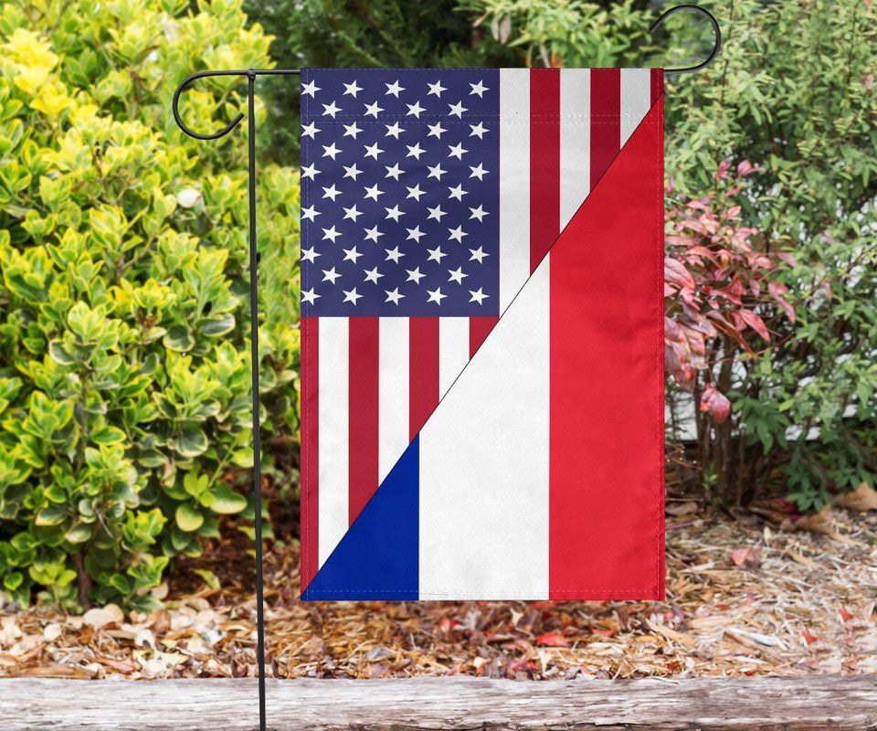 US Flag with France Flag RLT12 - Wonder Print Shop