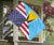 US Flag with Saint Lucia Flag RLT6 - Wonder Print Shop