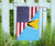 US Flag with Saint Lucia Flag RLT6 - Wonder Print Shop