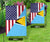 US Flag with Saint Lucia Flag RLT6 - Wonder Print Shop