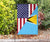 US Flag with Saint Lucia Flag RLT6 - Wonder Print Shop