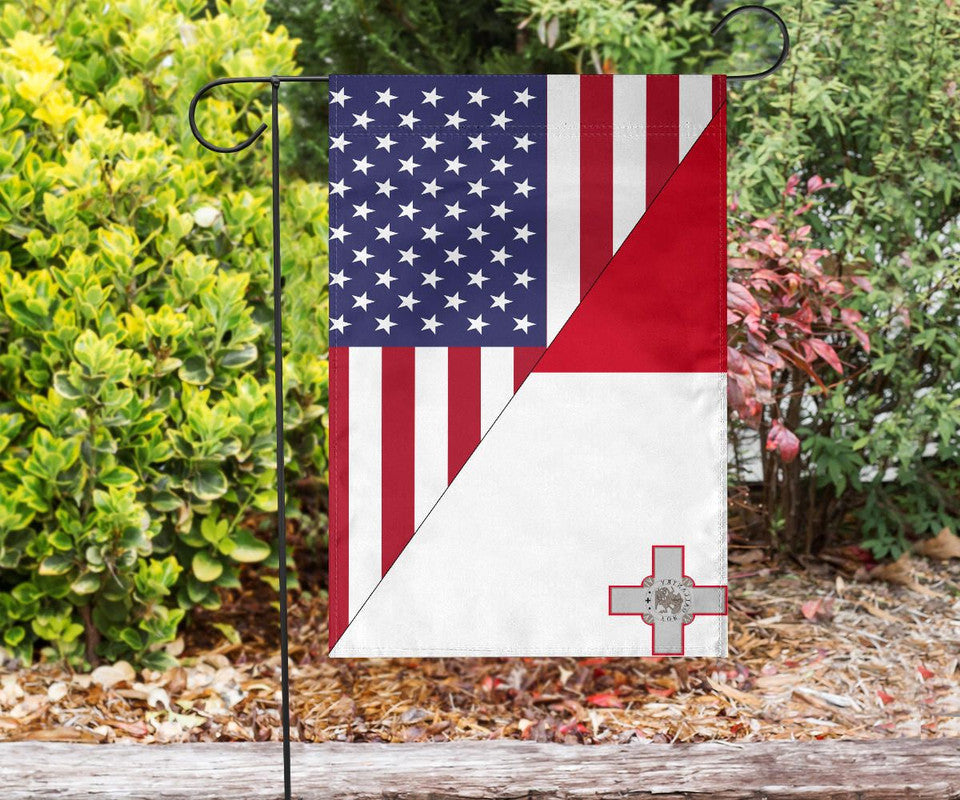 US Flag with Malta Flag RLT12 - Wonder Print Shop