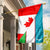 Canada Flag With Uzbekistan Flag RLT12 - Wonder Print Shop