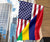 US Flag with Mauritius Flag RLT13 - Wonder Print Shop