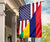 US Flag with Mauritius Flag RLT13 - Wonder Print Shop