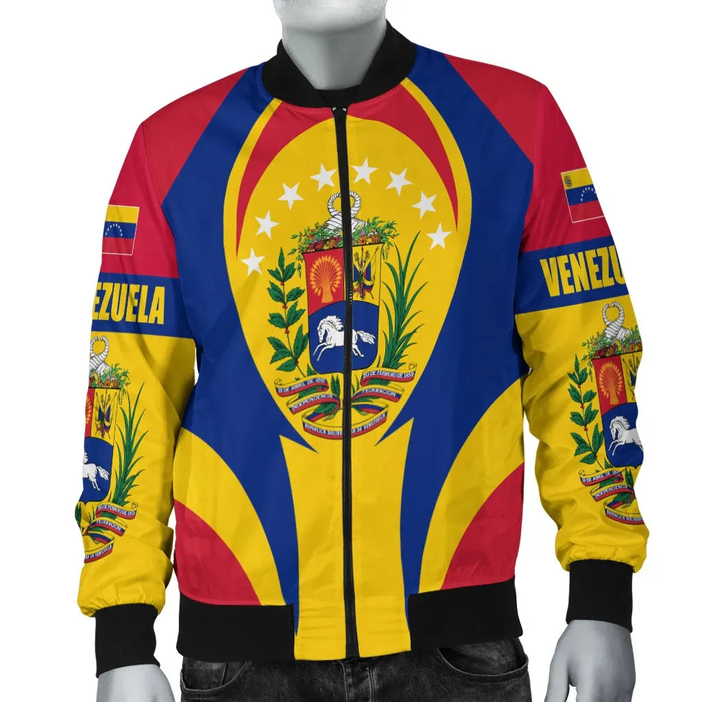 Venezuela Bomber Jacket Action Flag RLT7 - Wonder Print Shop