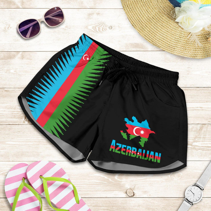 azerbaijan-womens-shorts-united-flag-black