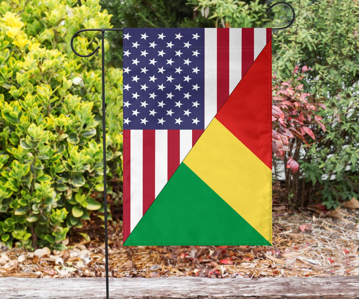 US Flag with RepublicOfTheCongo Flag RLT13 - Wonder Print Shop