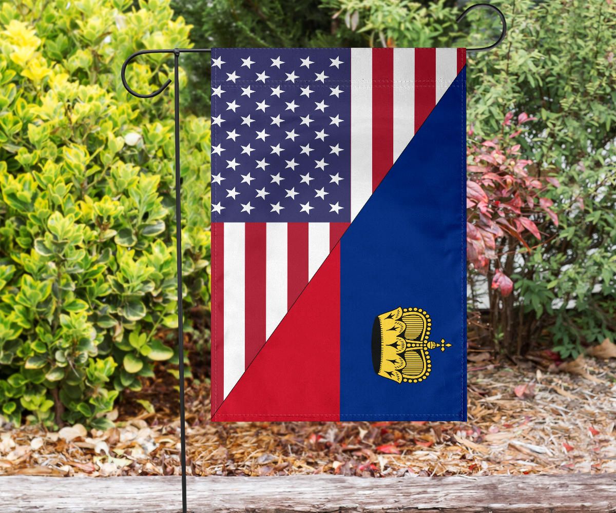 US Flag with Liechtenstein Flag RLT6 - Wonder Print Shop