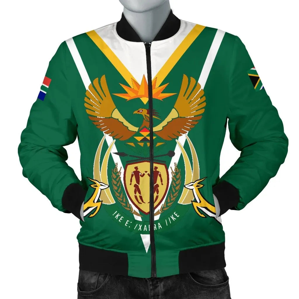 South Africa Mens Bomber Jacket Coat Of Arms RLT8 - Wonder Print Shop