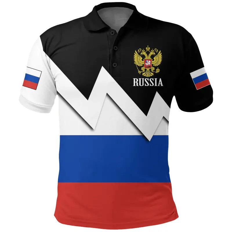 Russia Polo Shirt Original Flag RLT12 - Wonder Print Shop