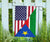 Us Flag With South Sudan Flag RLT8 - Wonder Print Shop