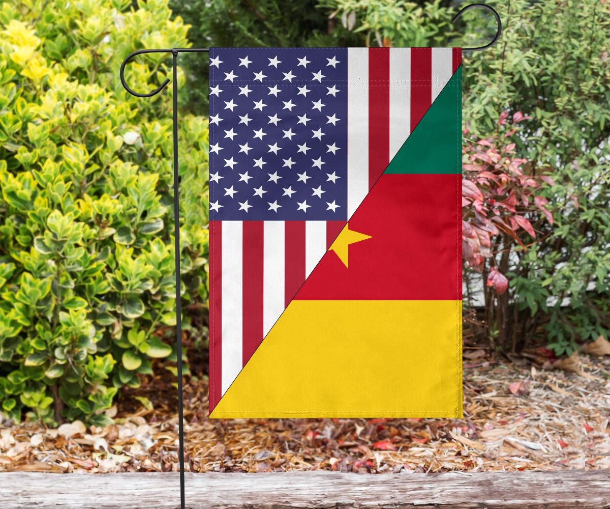 US Flag with Cameroon Flag RLT7 - Wonder Print Shop