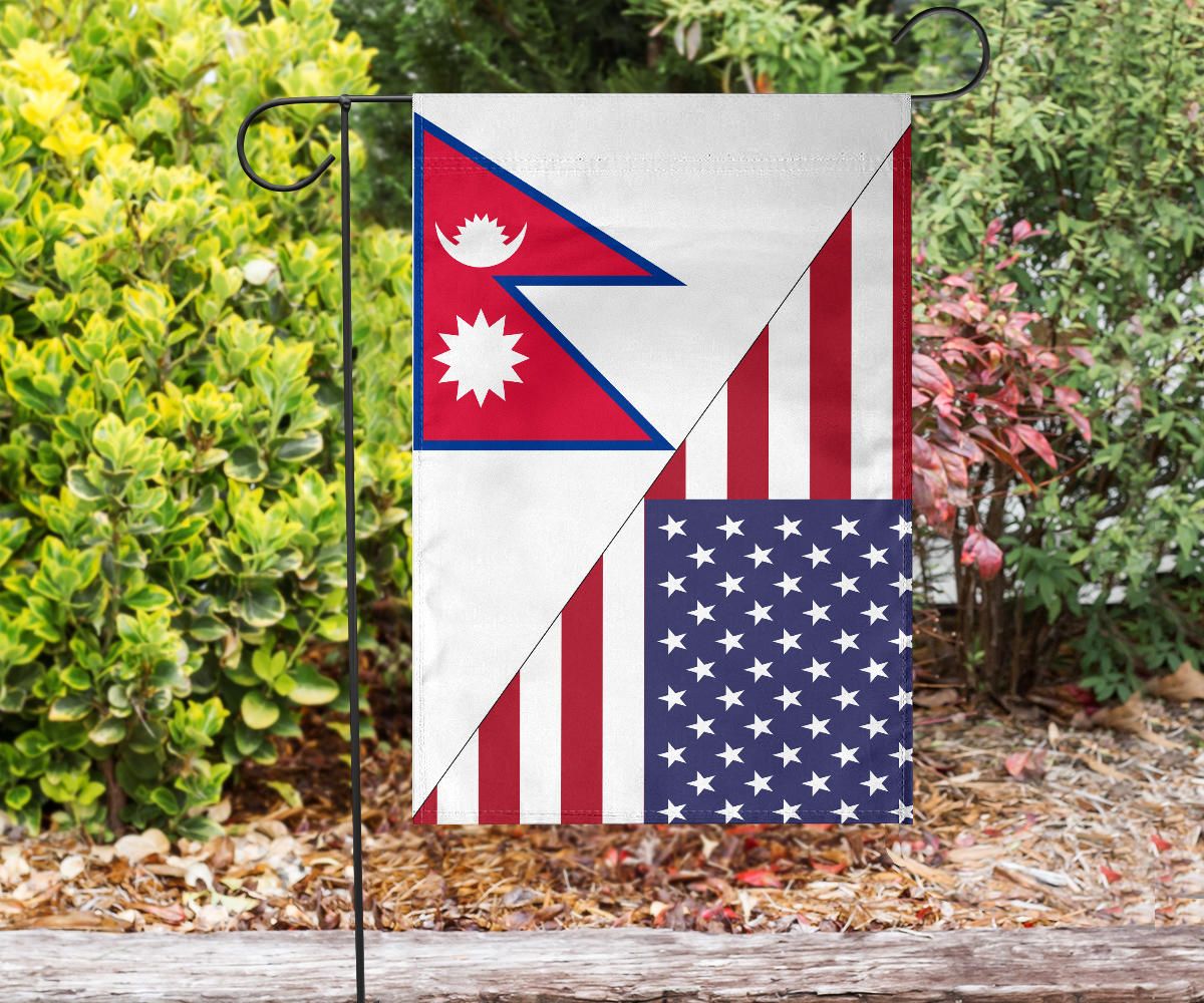 US Flag with Nepal Flag RLT7 - Wonder Print Shop