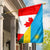 Canada Flag With Rwanda Flag RLT12 - Wonder Print Shop