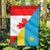 Canada Flag With Rwanda Flag RLT12 - Wonder Print Shop